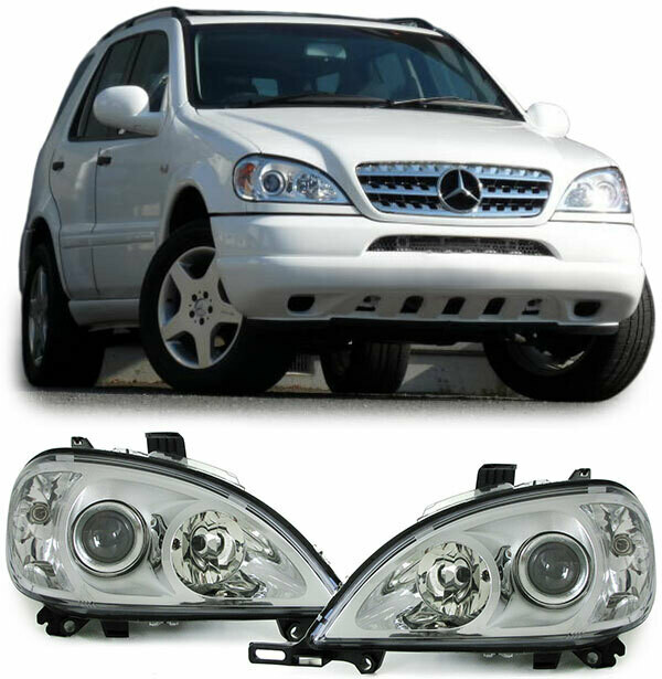 Paire de phares avant pour Mercedes ML W163 1998 - 2001