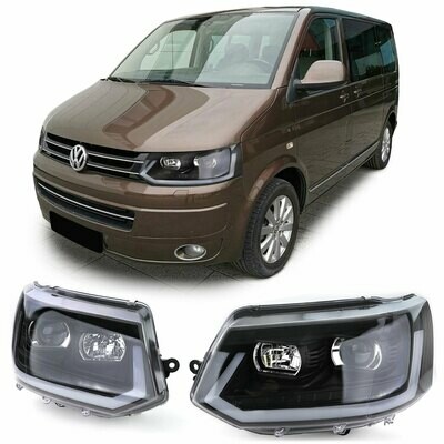 Paire de phares à barre LED avant pour Volkswagen Bus Transporter T5 2009 - 2015