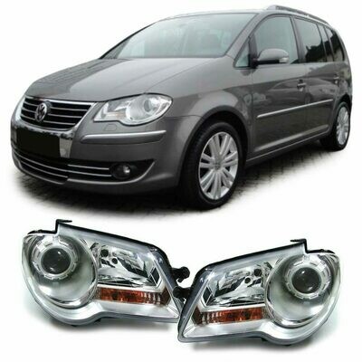 Paire de phares avant pour Volkswagen Touran 1T 2006 - 2010