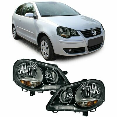 Paire de phares avant pour Volkswagen Polo 9N3 2005 - 2009