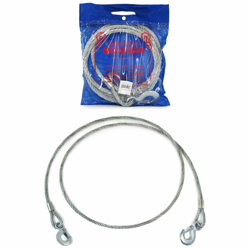 Cable de remorquage en acier avec 2 mousquetons 7000 kg 12mmx3m
