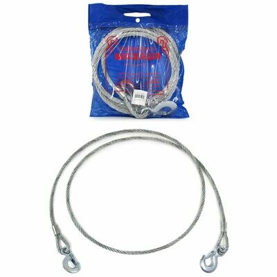 Cable de remorquage en acier avec 2 mousquetons 7000 kg 12mmx3m