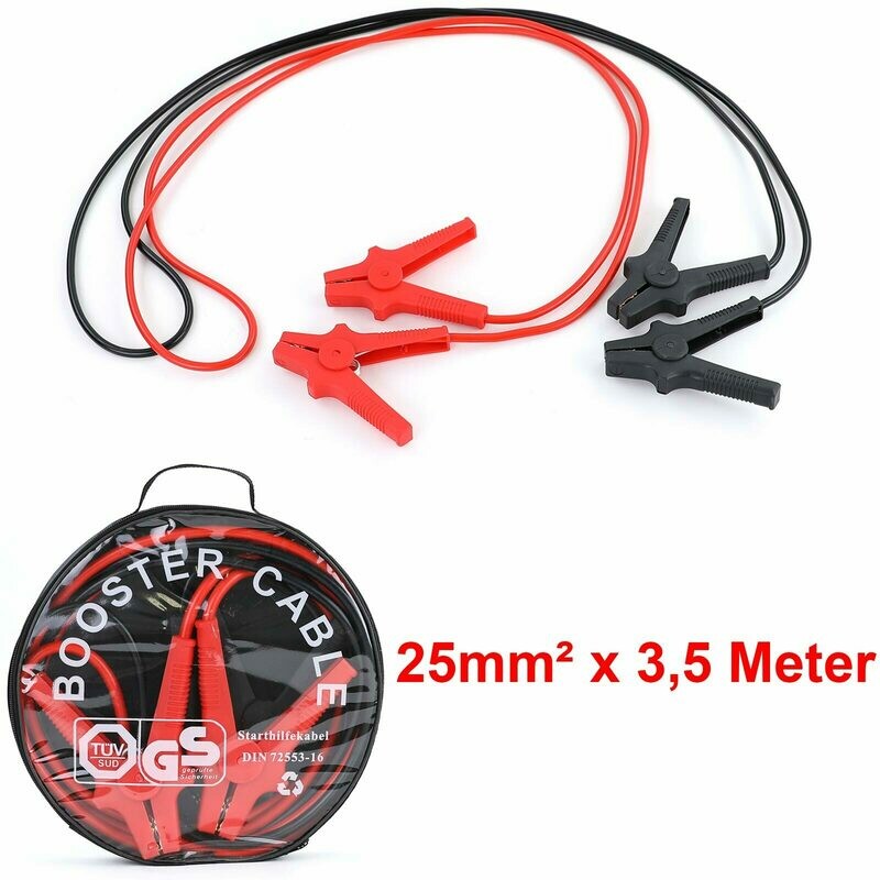 Câble de démarrage câble de démarrage câble de démarrage téléphérique 12 + 24 V 25 mm 3,5 mètres