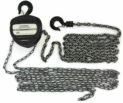 Palan à chaîne d'atelier professionnel Ramroxx 4M à 1T 1000kg noir
