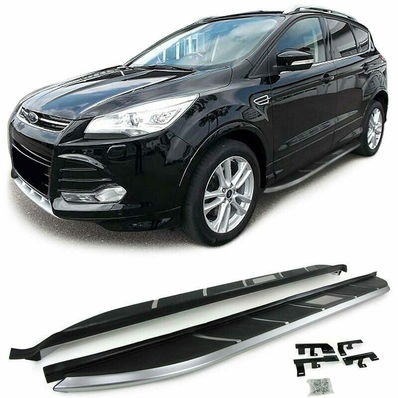 Marche Pieds en Aluminium Brossé pour Ford Kuga II DM2 à partir de 2013