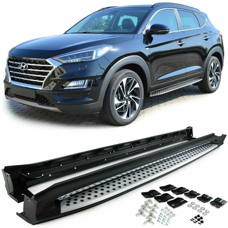 Marche Pieds en Aluminium Brossé pour Hyundai Tucson TLE à partir de 2015