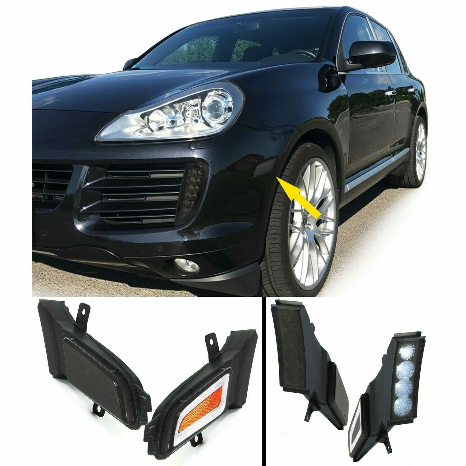 Paire de clignotants latéraux à LED avec pour Porsche Cayenne 2007 - 2010