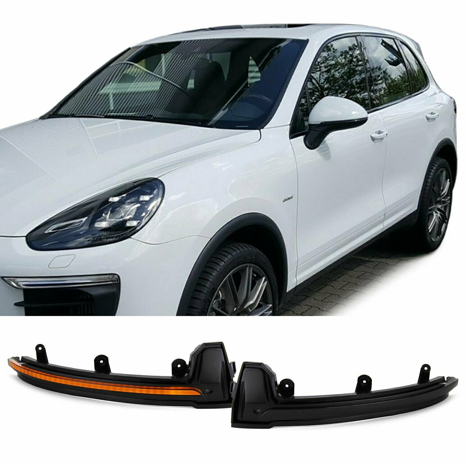 Paire de clignotants de rétroviseur à LED dynamiques pour Porsche Cayenne 92A 2014 - 2017