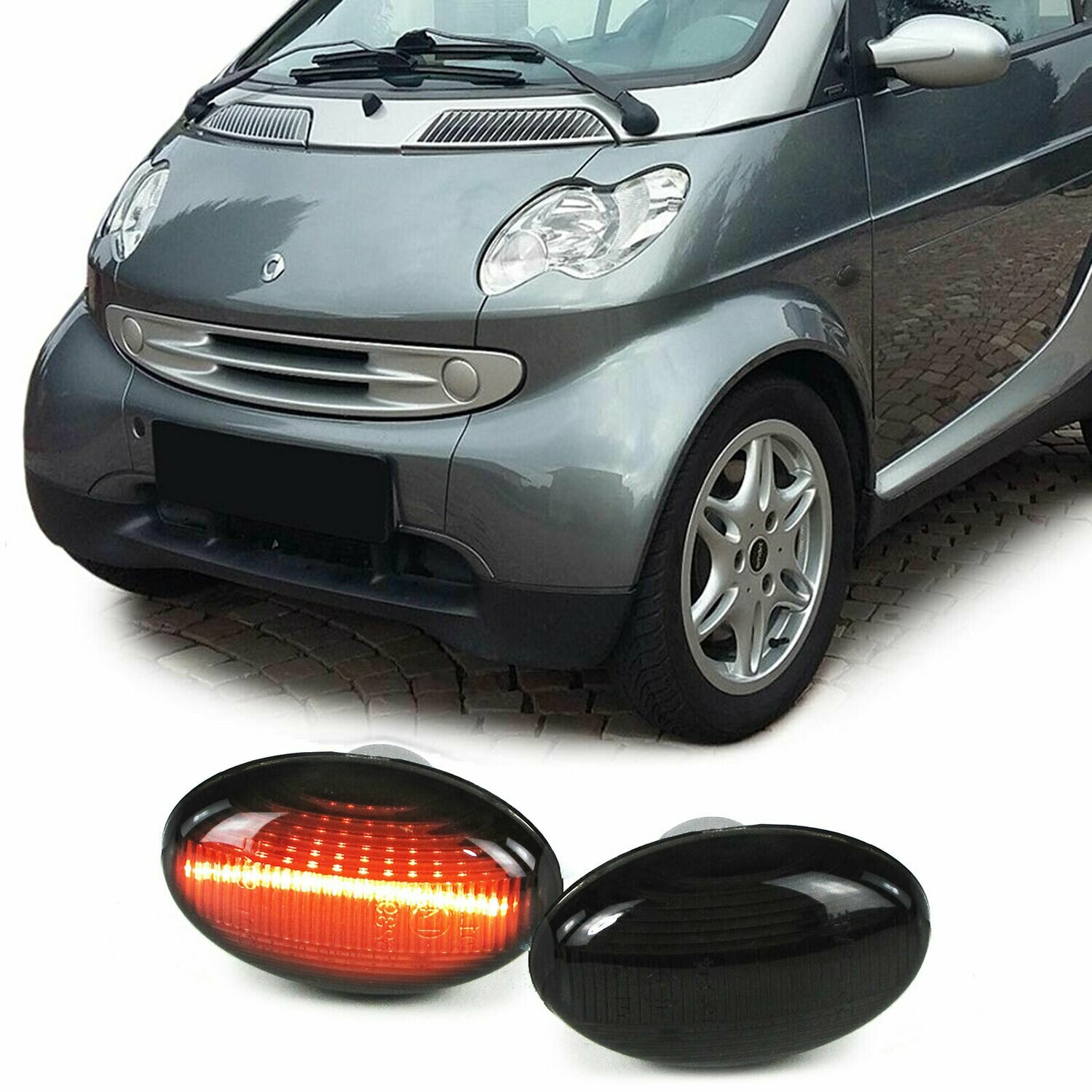 Paire de clignotants latéraux à LED pour Mercedes Classe A + Smart 450