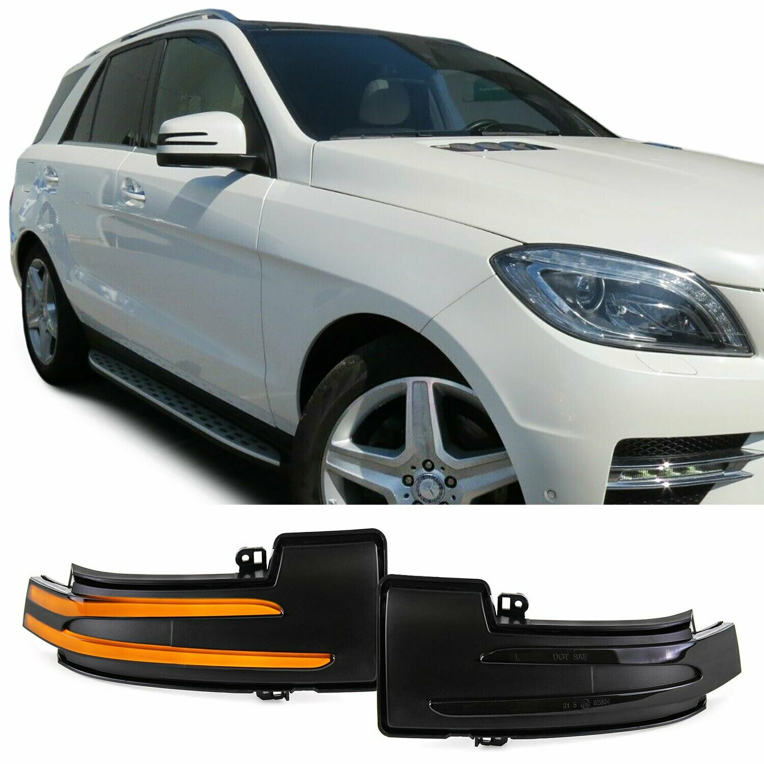 Paire de clignotants de rétroviseur dynamiques à LED pour Mercedes Classe M / ML Classe G Classe R