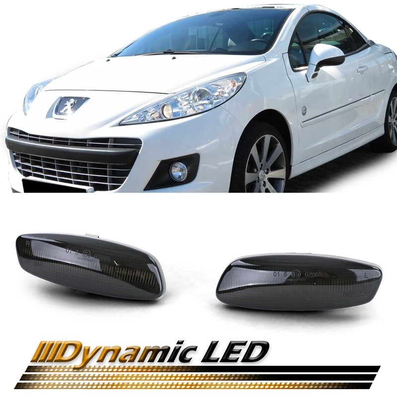 Paire de clignotants de rétroviseur à LED dynamiques pour Peugeot 207 308 Citroen C3 C4 DS3 DS4