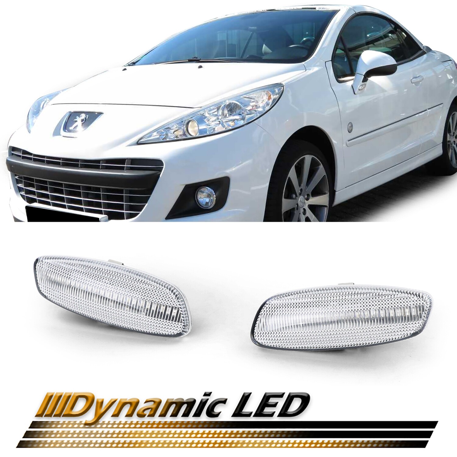 Paire de clignotants de rétroviseur à LED dynamiques pour Peugeot 207 308 Citroen C3 C4 DS3 DS4