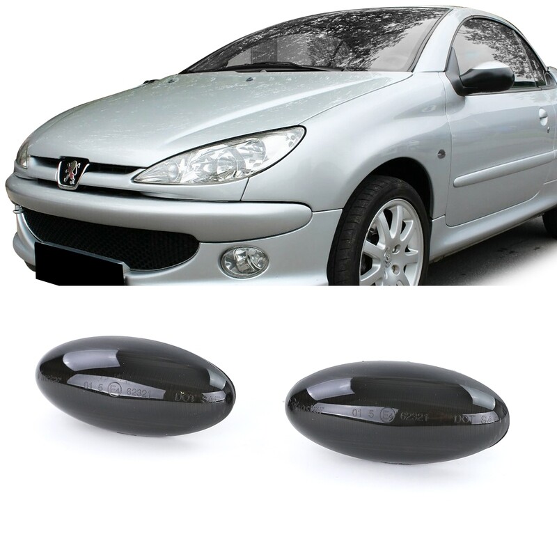 Paire de clignotants latéraux à LED pour Peugeot 206 307 4007 407