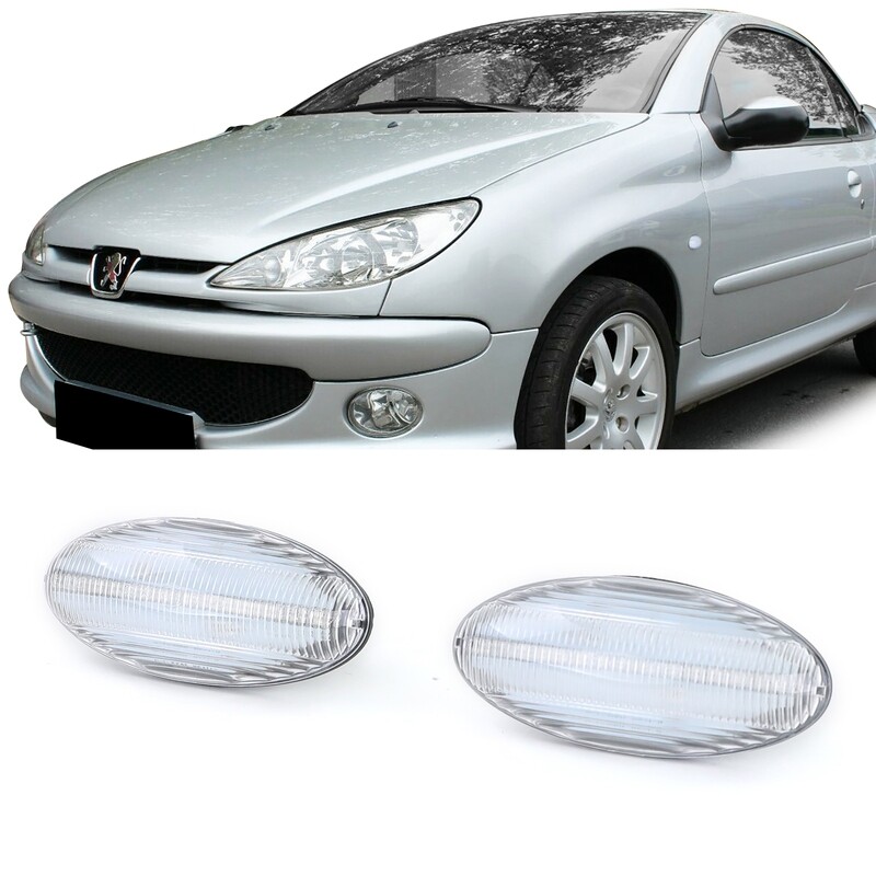 Paire de clignotants latéraux à LED pour Peugeot 206 307 4007 407