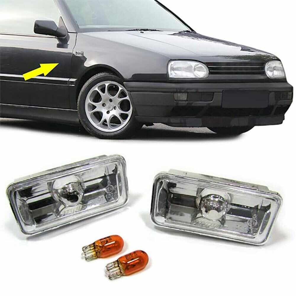 Paire de clignotants latéraux pour Volkswagen  Golf 3 + Vento jusqu'à 95