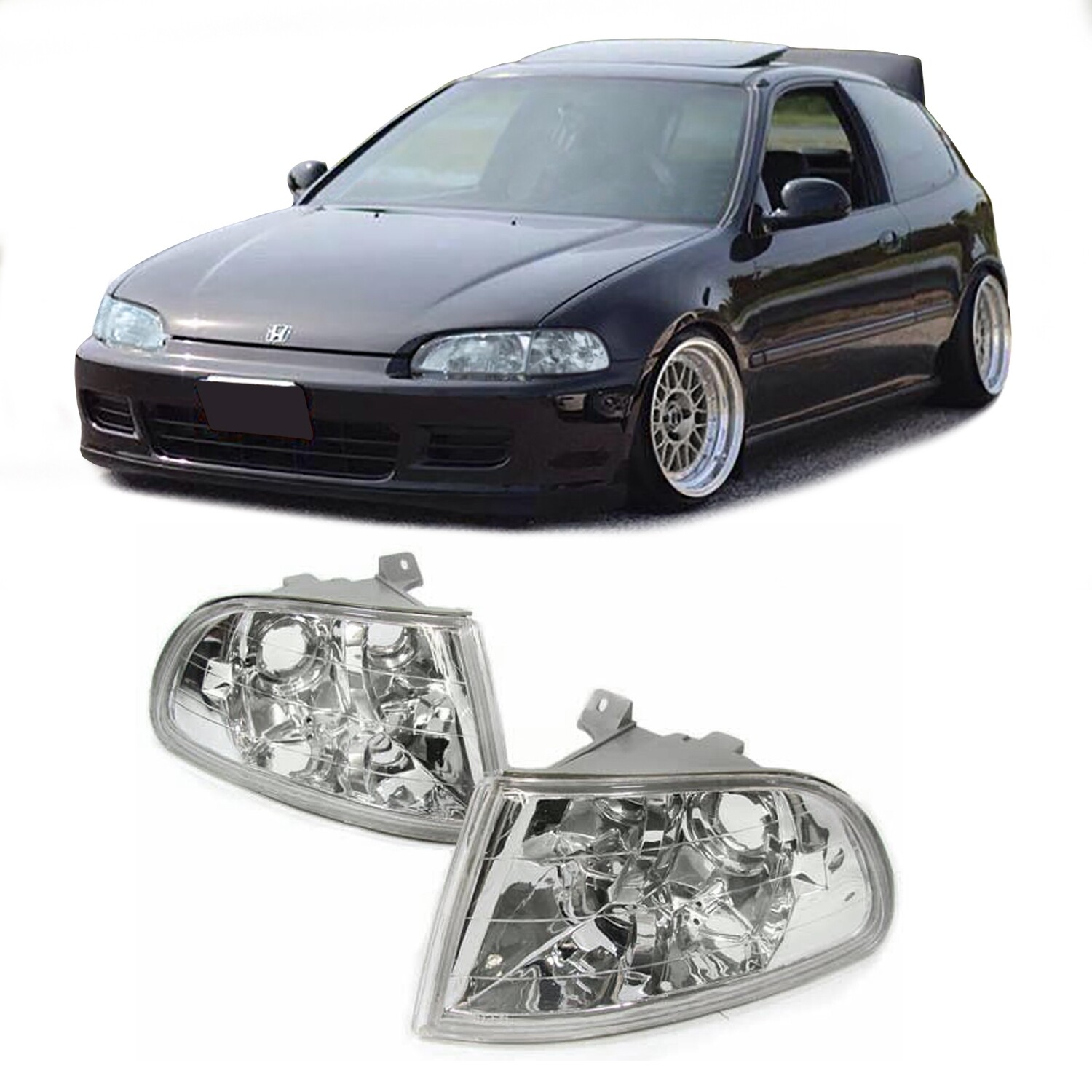 Paire de clignotants pour Honda Civic 1991 - 1995