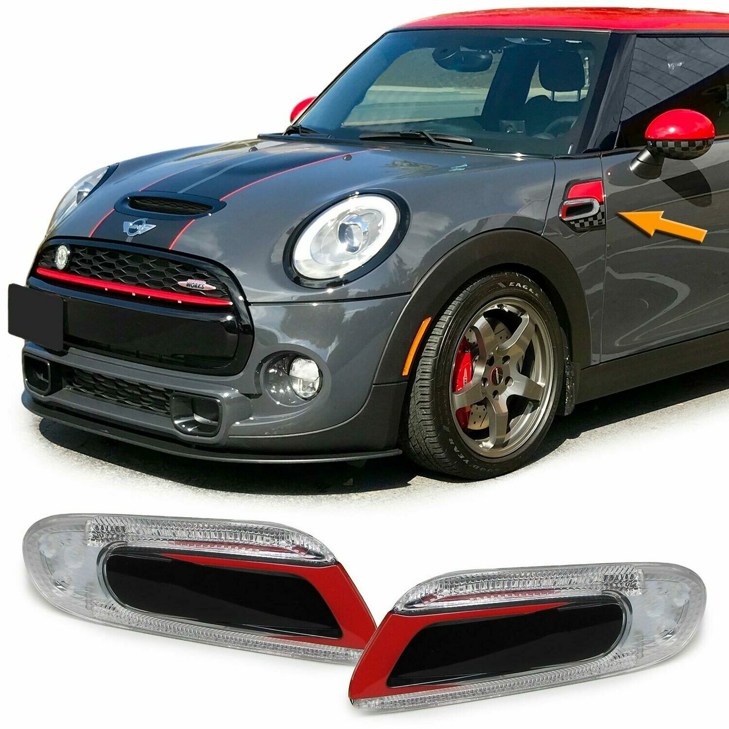 Paire de clignotants latéraux à LED pour Mini Cooper F55 F56 F57 de 2013