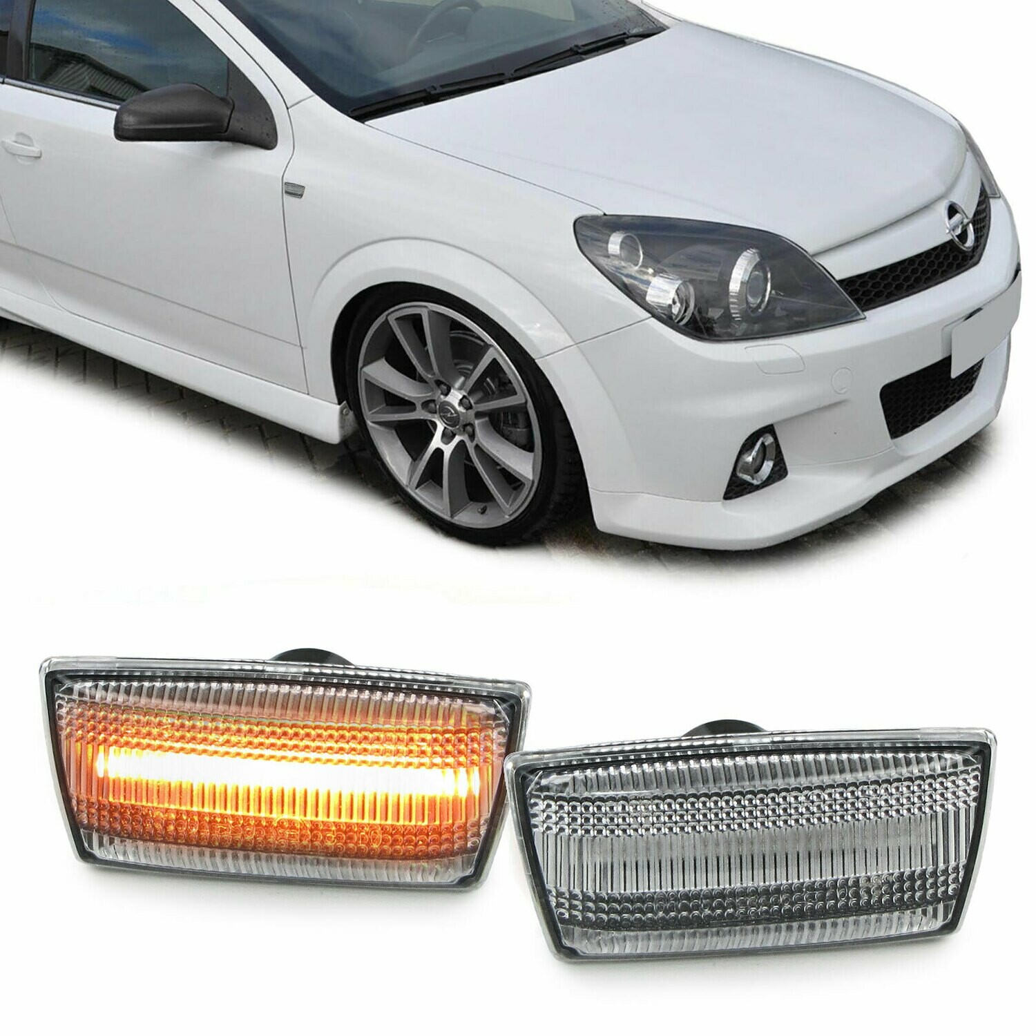 Paire de clignotants latéraux à LED pour Opel Astra H Corsa D Zafira B Insignia