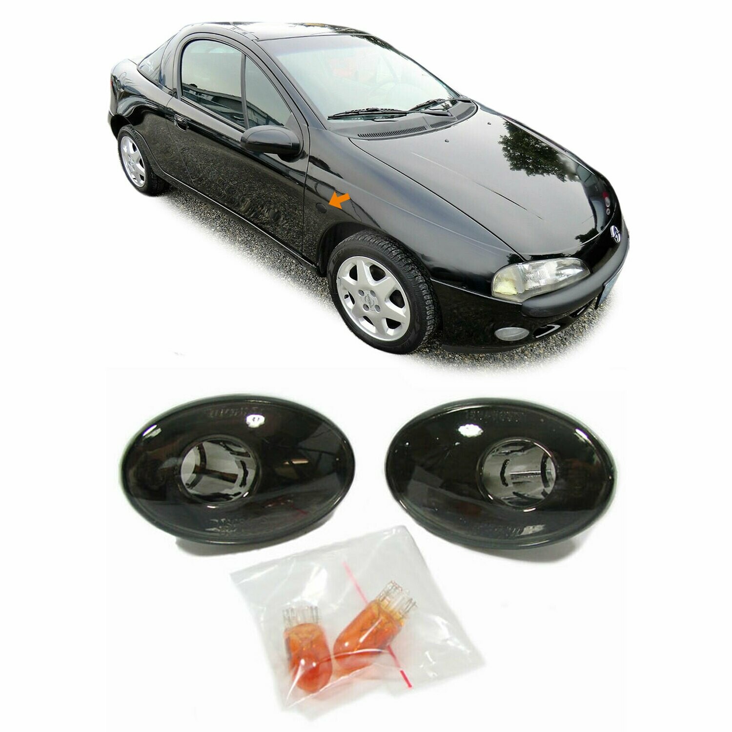 Paire de clignotants latéraux pour Opel Corsa Tigra Astra F