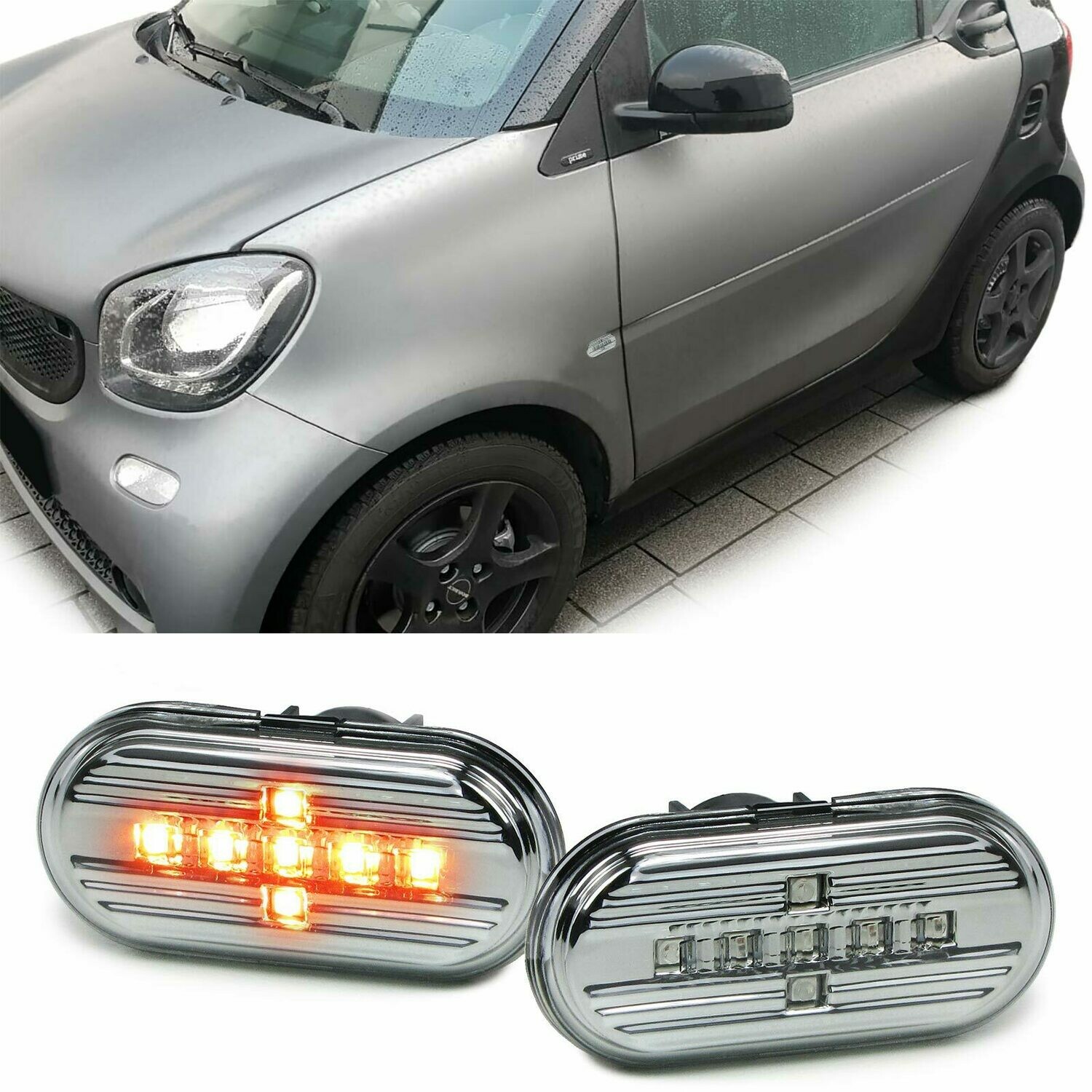 Paire de clignotants latéraux à LED pour Smart Fortwo 453 à partir de 2014