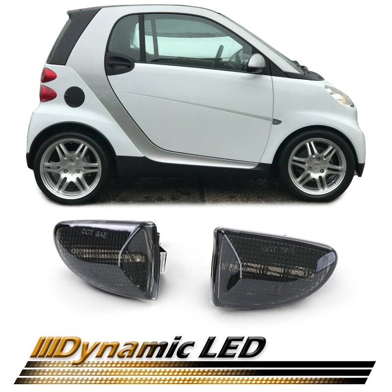 Paire de clignotants latéraux à LED dynamiques pour Smart Fortwo 451 à partir de 2007