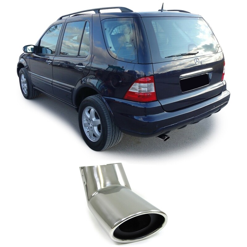 Courvecle d'échappement sport inox pour Mercedes ML Classe M W163 1998 - 2005