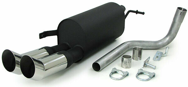 Silencieux / Pot d'échappement sport inox pour Volkswagen Polo 9N 01-11 Skoda Fabia 6Y 5J