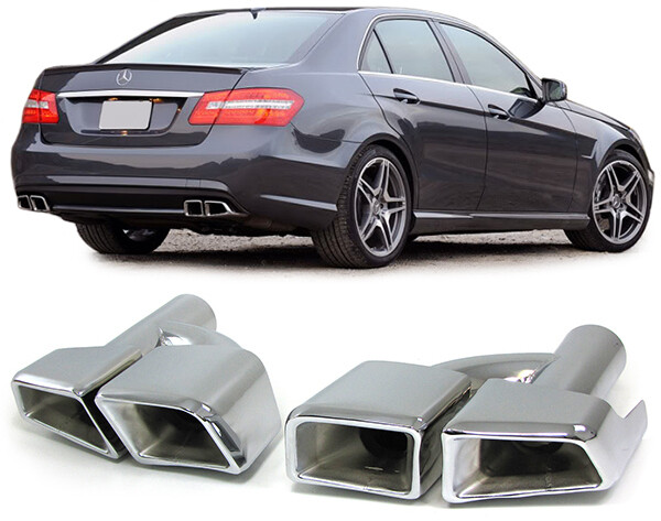 Embouts d'échappement sport inox pour Mercedes Classe E W212 à partir de 2009
