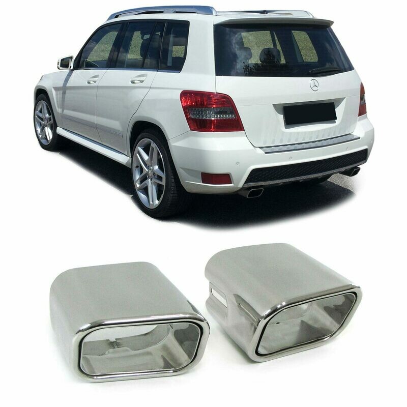 Embouts d'échappement sport inox pour Mercedes GLK X204 2008 - 2012