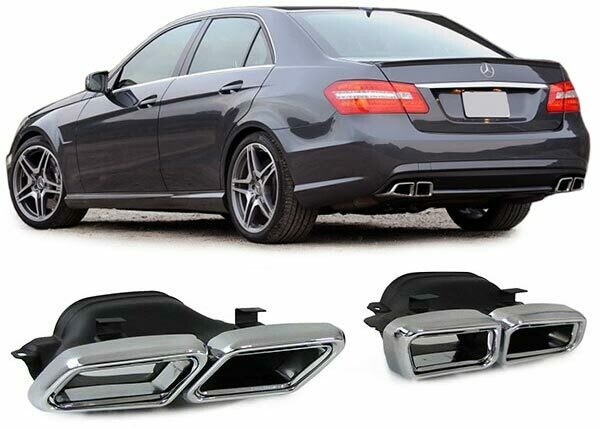 Embouts d'échappement sport inox pour Mercedes Classe E W212 à partir de 2009