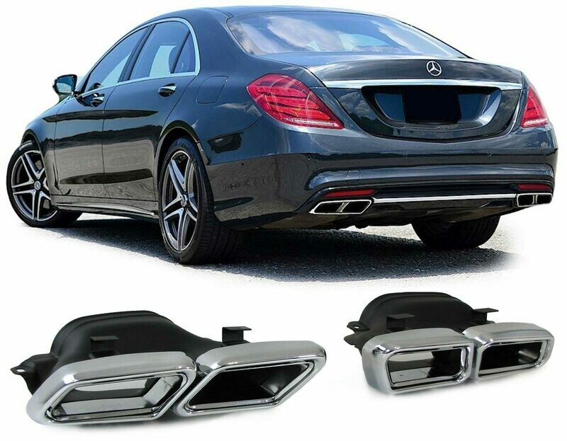Embouts d'échappement sport inox pour Mercedes W222 W212 E63 S65 AMG