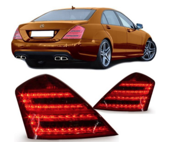Paire de feux arrière à  LED rouge clair pour Mercedes Classe S W221 2005-2009