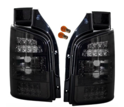 Jeu de feux arrière LED VW Transporter T5 verre transparent noir 03-09