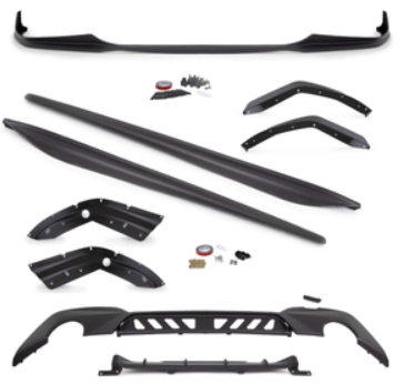 Diffuseur de pare-chocs arriére + spoiler avant + jupes latérales Sport Look Pack M pour BMW série 3 G20 G21