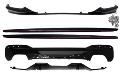 Diffuseur de pare-chocs arriére + Spoiler avant + Lames latérales Sport Look Pack M pour BMW Série 5 G30 G31