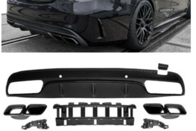 Diffuseur de pare-chocs arriére Look AMG pour Mercedes C W205