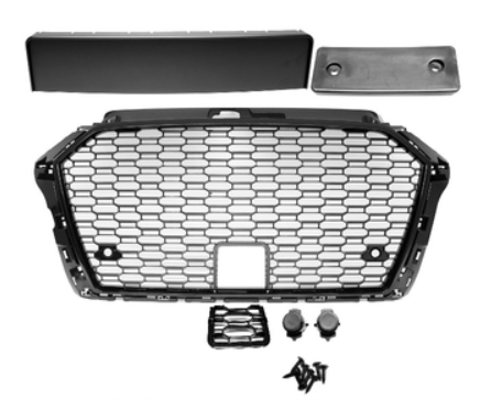 Calandre / Grille en nid d'abeille Look RS3 pour Audi A3 8V