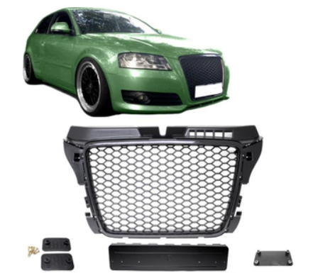 Calandre / Grille en nid d'abeille Look RS3 pour Audi A3 8P