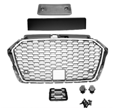 Calandre / Grille en nid d'abeille Look RS3 pour Audi A3 8V