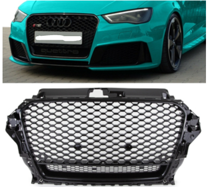 Calandre / Grille en nid d'abeille Look RS3 pour Audi A3 8V