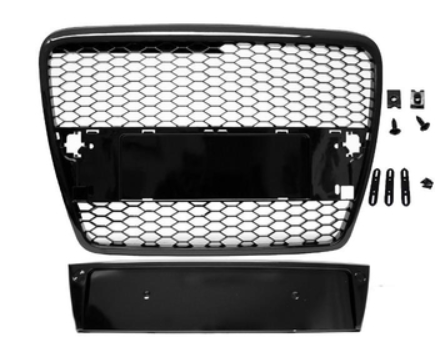 Calandre / Grille en nid d'abeille Look RS6 pour Audi A6 C6