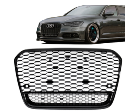 Calandre / Grille en nid d'abeille Look RS6 pour Audi A6 C7