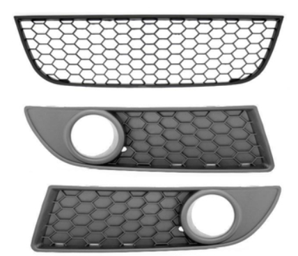Calandre / Grille + grilles antibrouillards en nid d'abeille Look GTI/GT pour Volkswagen Polo 9N3