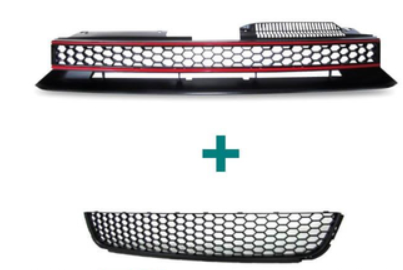 Calandre / Grille en nid d'abeille Look GTI / GT pour Volkswagen Golf 6