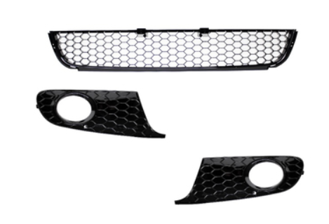 Calandre / Grille + grilles antibrouillards en nid d'abeille Look GTI / GT pour Volkswagen Golf 6