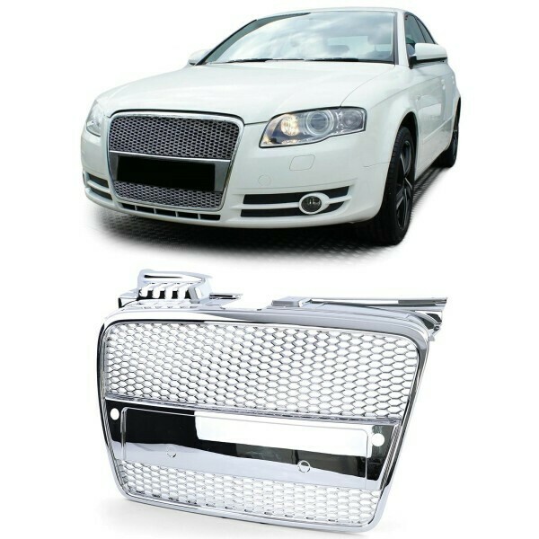 Calandre / Grille en nid d'abeille Look RS4 pour Audi A4 B7 2004 - 2007
