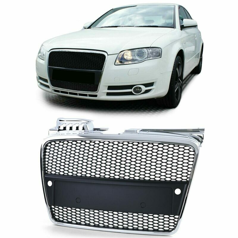 Calandre / Grille en nid d'abeille Look RS4 pour Audi A4 B7 2004 - 2007