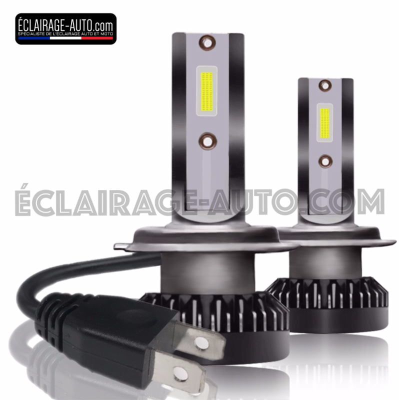 Kit DE 2 AMPOULES LED H7 5000LM POUR AUTO MOTO ET CAMION TAILLE XXS