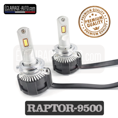Kit 2 ampoules H7 LED RAPTOR-9500 19.000LM CANBUS - HOMOLOGUÉ