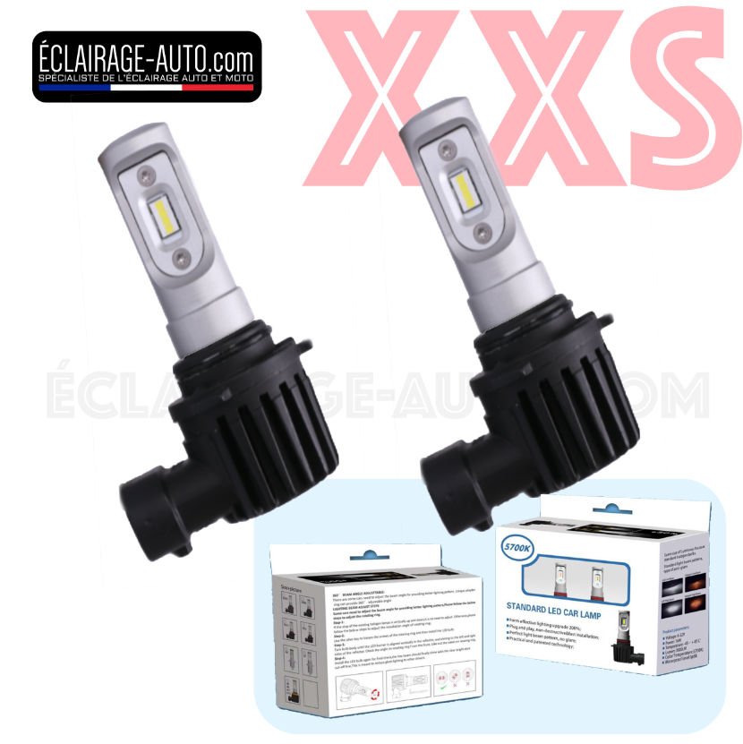 Kit DE 2 AMPOULES LED H8 7200LM POUR AUTO MOTO ET CAMION TAILLE XXS